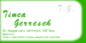 timea gerresch business card
